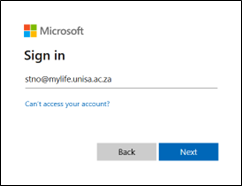 Enter your full myLife e-mail address and click “Next”